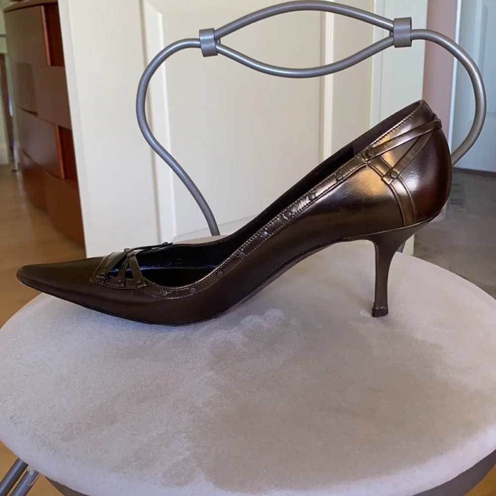 “Gunmetal”  heels. Made in Italy. - Picture 5 of 12